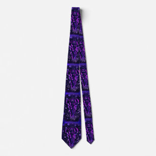 Cravate des éléphants violets