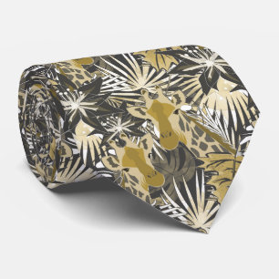 Cravate Des girafes dans la forêt nocturne.