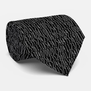 Cravate des numéros Pi Noir