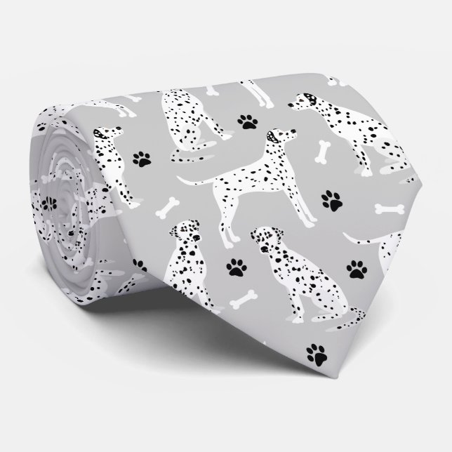 Cravate des pattes et os dalmatiens (Roulé)