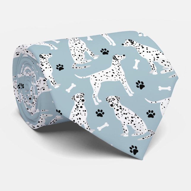 Cravate des pattes et os dalmatiens (Roulé)