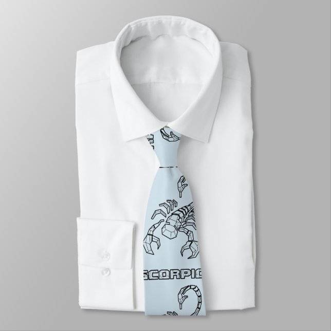 Cravate des signes zodiaques : Scorpio(Transparent (Attaché)