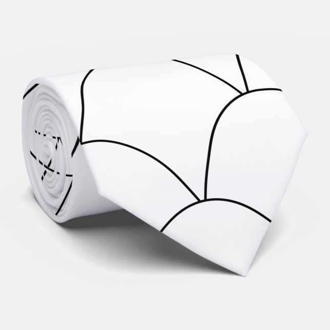Cravate Design Art déco blanc (Roulé)