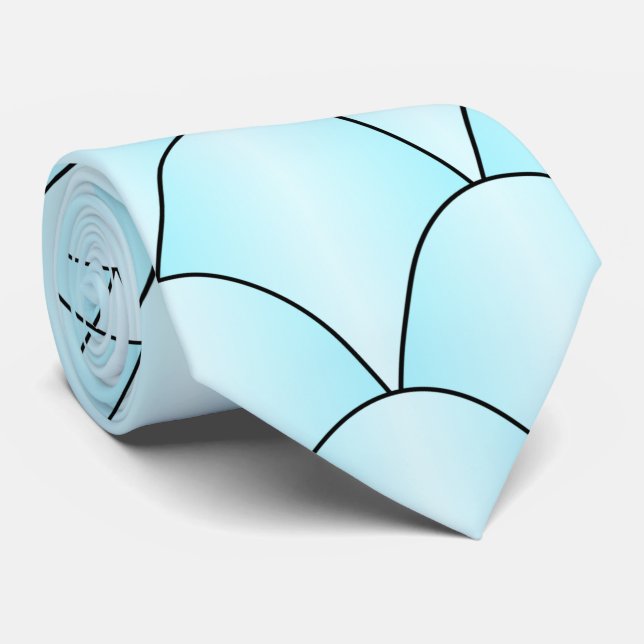 Cravate Design Art déco bleu (Roulé)