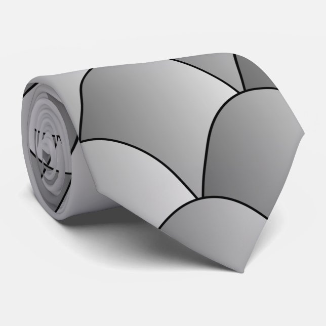 Cravate Design Art déco gris (Roulé)