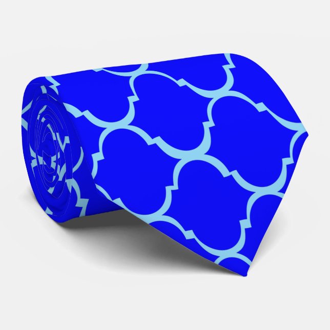 Cravate Design bleu marocain (Roulé)