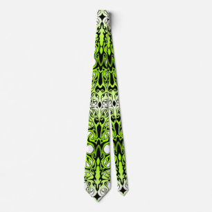 Cravate Design de tatouage Tribal Personnalisé Vert