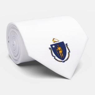 Cravate Design du drapeau d'État du Massachusetts