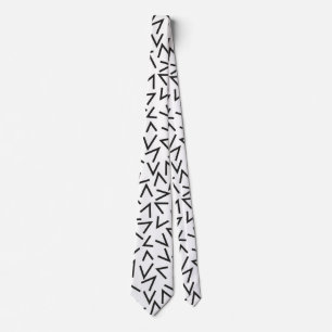 Cravate Design géométrique noir et blanc tendance