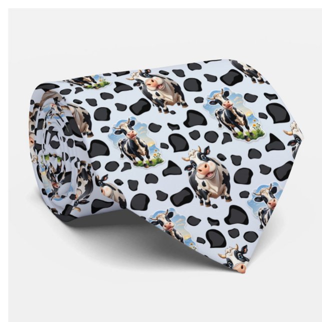 Cravate Design Motif animal de vache (Créateur téléchargé)