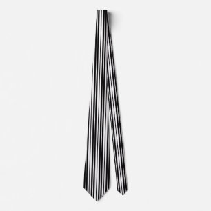 Cravate Design Motif de bandes verticales en noir blanc