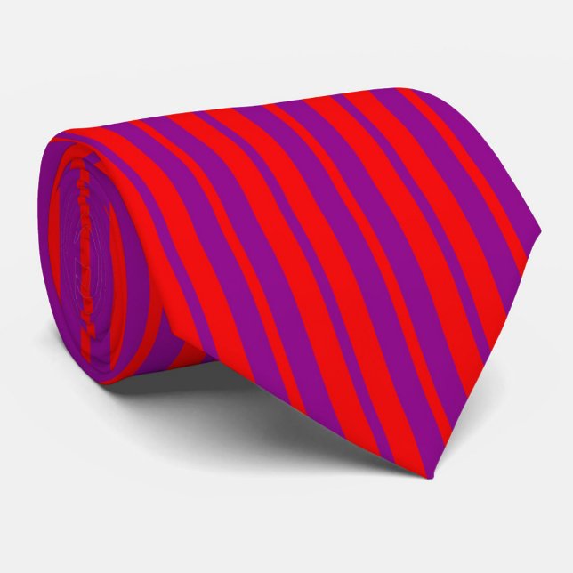 Cravate Design Motif rouge violet élégant rayures (Créateur téléchargé)