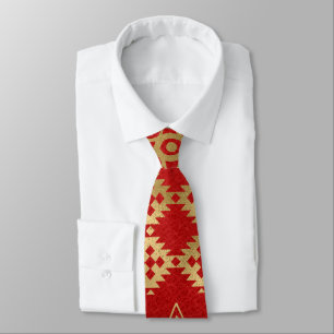 Cravate Design rouge et or
