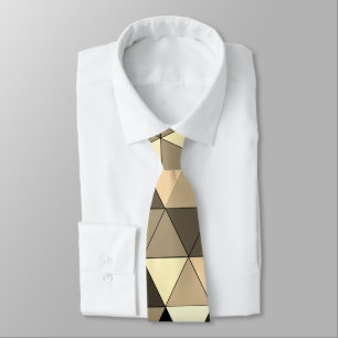 Cravate Design stylé Sepia Brown et Motif noir