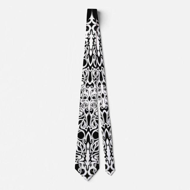 Cravate Design tribal de Black and White Empire (Devant)
