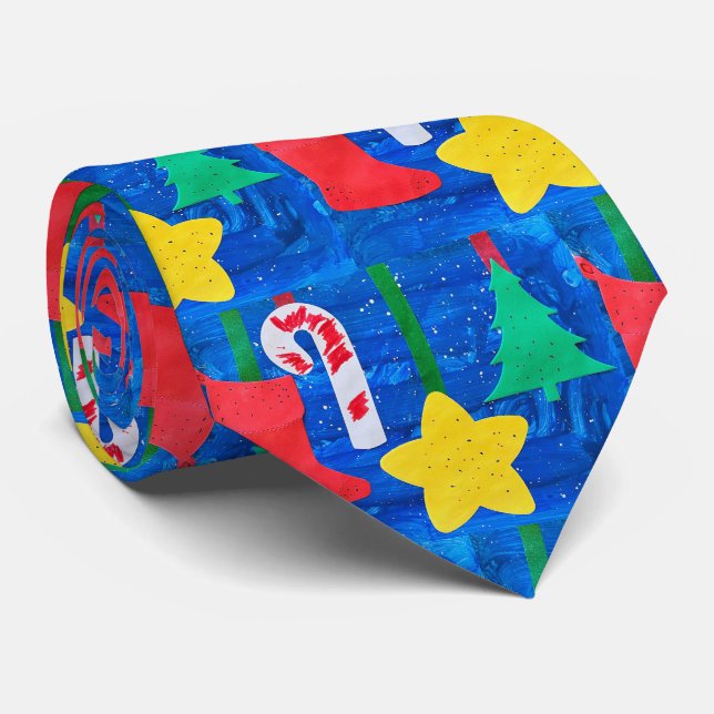 Cravate Design Your Own Custom Tie with Your Child's Art (Roulé)