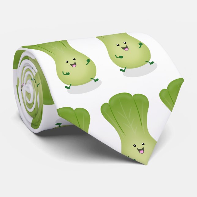 Cravate dessin animé mignon de bok choy (Roulé)