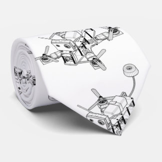 Cravate Dessin de Wireframe d'un bourdon de Quadcopter