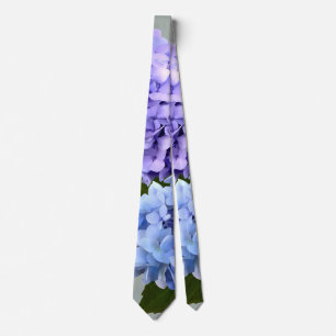 Cravate Deux Hydrangea Lavender et Blue
