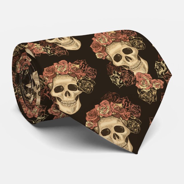 Cravate Dia de la Muertos (Roulé)