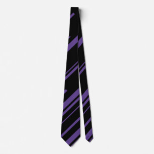 Cravate Diagonales en violet et noir