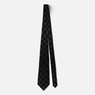 Cravate Diamant de luxe noir et or
