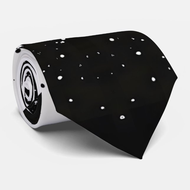 Cravate diamant en noir et blanc (Roulé)