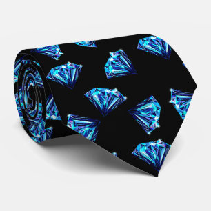 Cravate Diamants bleus