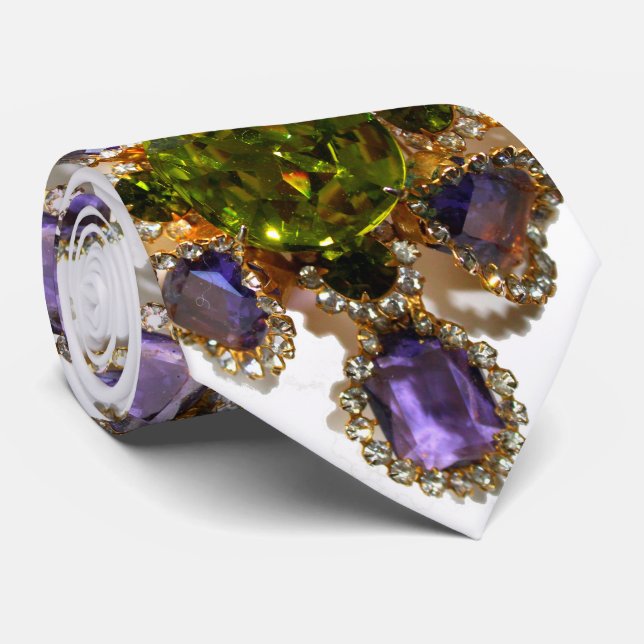 Cravate Diamants d'améthyste violet Emeralds bijoux (Roulé)