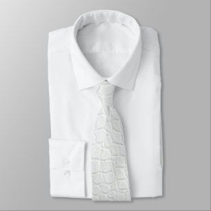 Cravate d'impression de crocodile blanc