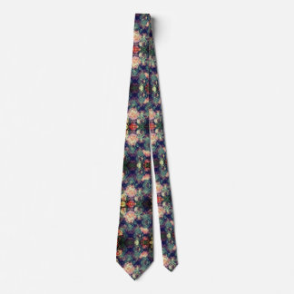 Cravate d'impression floral foncé