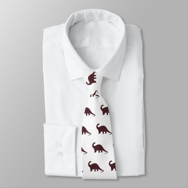 Cravate Dinosaure Brown (Attaché)