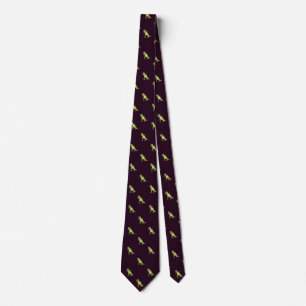 Cravate Dinosaure violet travail Motif, cadeau de diplôme