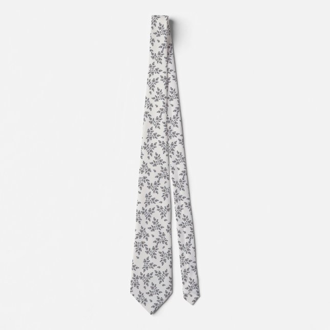 Cravate Ditsy Florals in Grey (Devant)