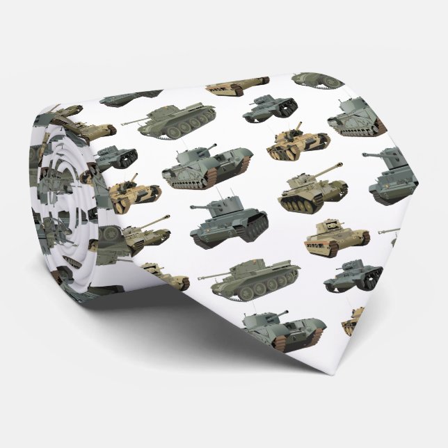 Cravate Divers chars 2ÈME GUERRE MONDIALE britanniques (Roulé)