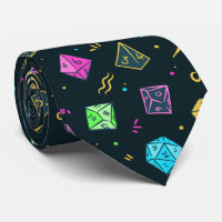 DnD NeckTie, Motif D20 Dice, Don Master Dungeon