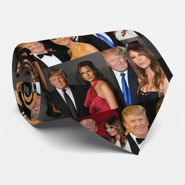 CRAVATE DONALD ET MELANIA TRUMP (Roulé)