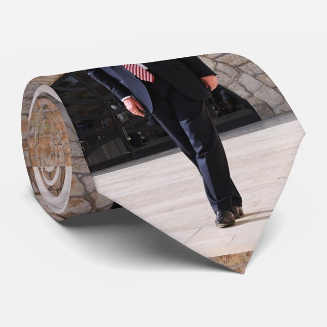 Cravate Donald Trump Au Mur Occidental D'Israël (Roulé)