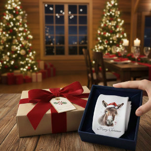 Cravate Donkey de Noël, personnalisable