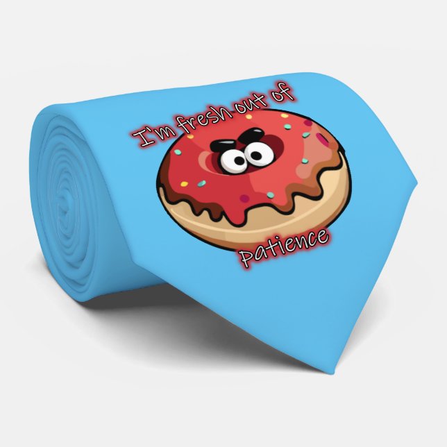 Cravate Donut en colère : Frais par patience (Roulé)