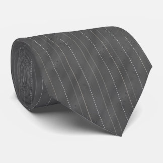 Cravate Double Pinstriped | Dk. Gray