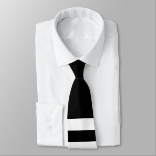 Cravate Double-Rayé noir et blanc