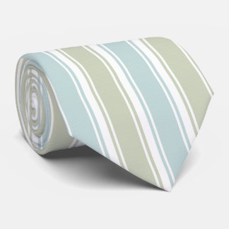 Cravate Double Rayure Seafoam & Bleu