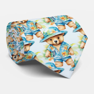Cravate d'ours bleu Teddy
