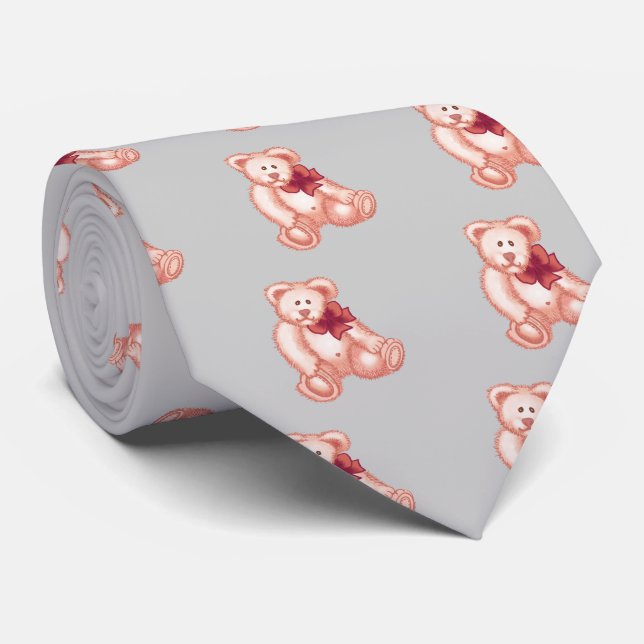 Cravate d'ours de fille rose (Roulé)