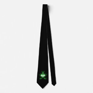 Cravate Dragon Alien vert aux yeux brillants
