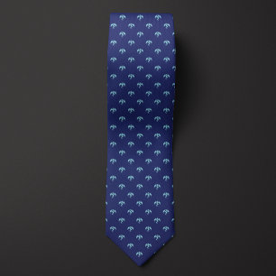 Cravate Dragon monochrome bleu