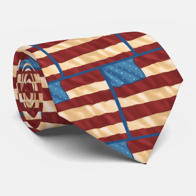 Cravate Drapeau américain (Roulé)