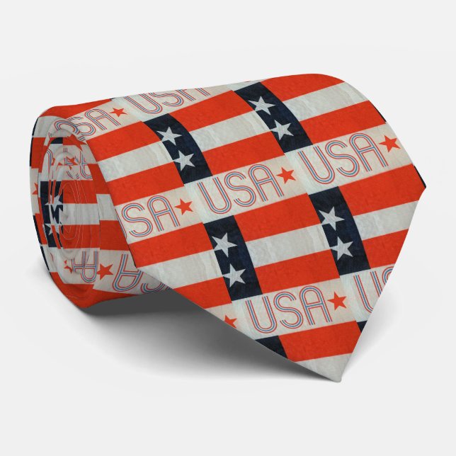 Cravate Drapeau américain (Roulé)