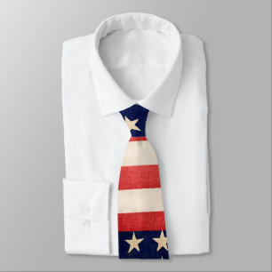Cravate Drapeau américain ancien vintage